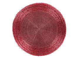Плейсмат, серветка на стіл кругла з бісеру 36 см 877-021
