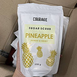 Цукровий ароматизований скраб для тіла "Fresh pineapple"  Courage Prof 250ml