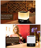 WamGra Night Light Bluetooth-динамік, будильник сенсорний датчик, приліжкова лампа колонка нічника, фото 9