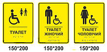Тактильна табличка кабінетна шрифт Брайля