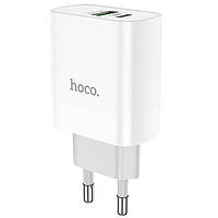 Зарядное устройство с быстрой зарядкой HOCO Rapido C80A |1USB/1Type-C, 3.1A/20W, QC/PD| Белый