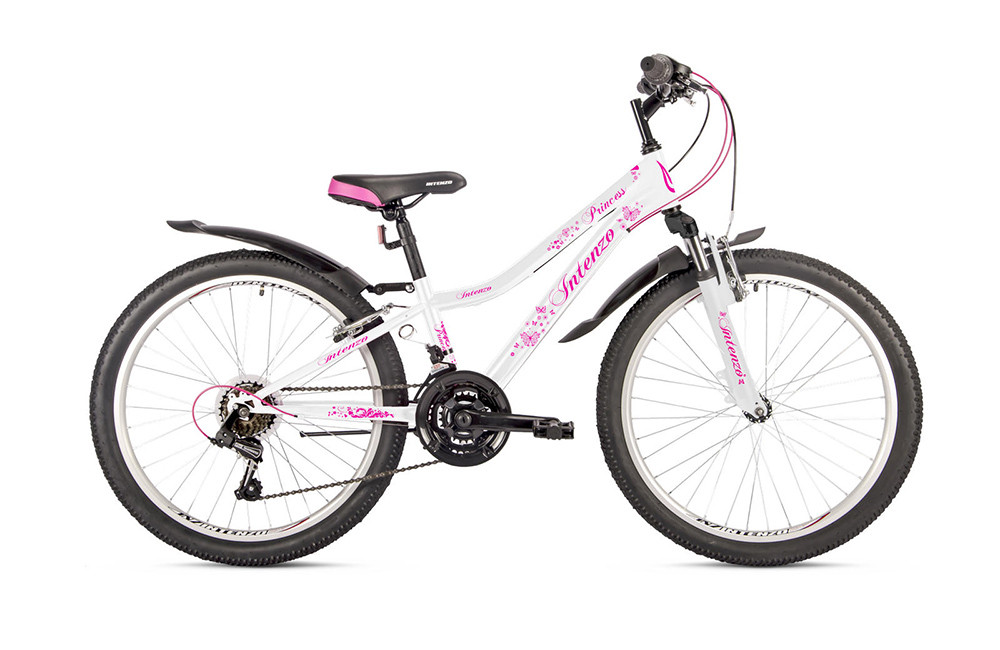 Велосипед підлітковий для дівчинки 24 Intenzo Princess Lady білий