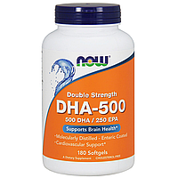 Now Foods, DHA-500 / EPA-250, ДГК-, 500двойная сила, 180 желатиновых капсул