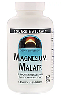 Source Naturals, Magnesium Malate, магній малат, 1,250 мг, 180 таблеток
