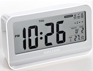 Годинник настільний електронний Rhythm LCT097NR03 з автопідсвіткою і термометром