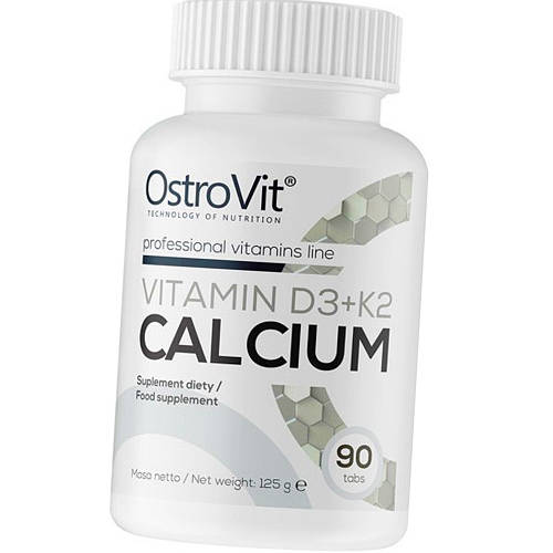Купить Кальций Д3 К2 OstroVit Calcium Vitamin D3+K2 90 таб, цена 235.68 ...