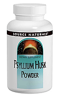 Source Naturals, psyllium, порошок из шелухи семян подорожника, псилум 340 г