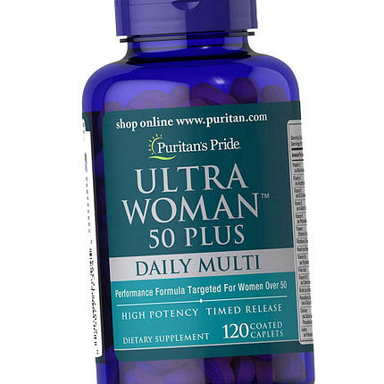 Вітаміни для жінок Ultra Woman 50 Daily Plus Multi Timed Release 120 таб, фото 3