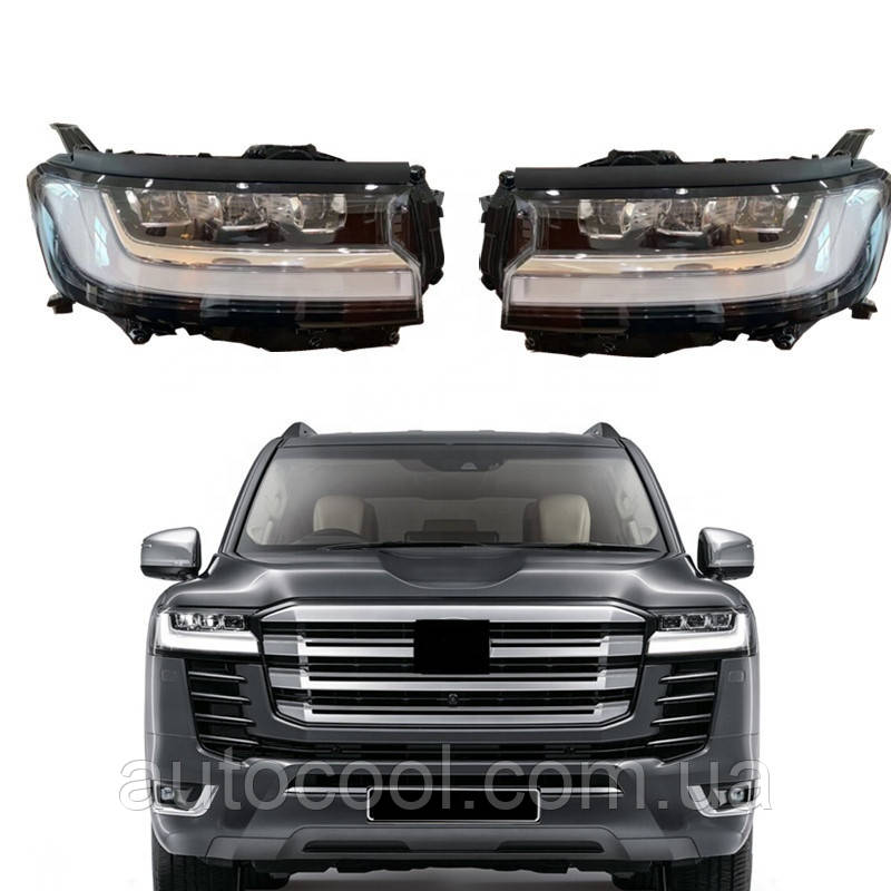 Передні лід фари для Toyota LC Land Cruiser 300 2021+ г.в. Ленд Крузер 300, фото 1