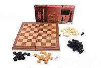 Деревянные Шахматы S3031 с шашками и нардами (ROY/T-S3031)