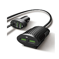 Автомобільний зарядний пристрій Ldnio C502 4USB, 5,1 A" Автомобільна USB-зарядка від прикурювача