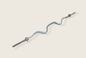 Гриф для штанги EZ-подібний металевий хромований. Довжина 120 см, посадковий діаметр 25 мм