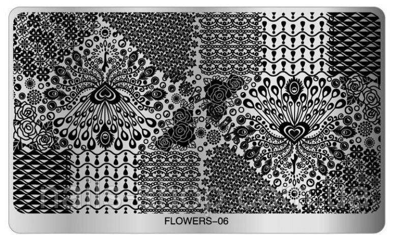 Пластина для стемпинга Flowers 06, фото 1