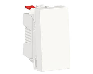 Unica New вимикач 1-клавішний схема 1, 10А, 1 модуль білий Schneider Electric, NU310118