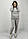 Спортивне жіноче худі світло сірого кольору на флісі з капюшоном XL, XXL, 3XL сезон ОСІНЬ/ЗИМА, фото 2