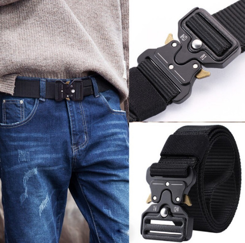 Тактичний ремінь для штанів з металевою пряжкою tactical bassault belt 120 см, 145 см, олива, чорний