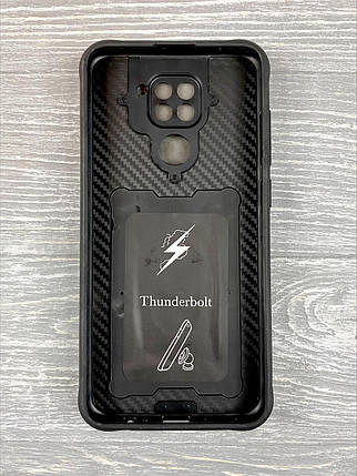 PC + TPU чохол Camshield armor для Xiaomi Redmi Note 9 / чорний, фото 3