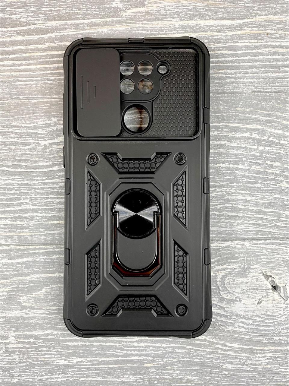 PC + TPU чохол Camshield armor для Xiaomi Redmi Note 9 / чорний