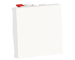 Unica New вимикач 1-клавішний схема 1, 10А, 2 модуля білий Schneider Electric, NU320118