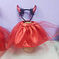 Костюм чортика новорічний 2-8 років спідниця та обруч ріжки червоний колір 1 шт, фото 2