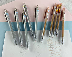 Ручка Гелева Автомат Срібло/Золото 0,6 мм 3218-S/G 119567/119568