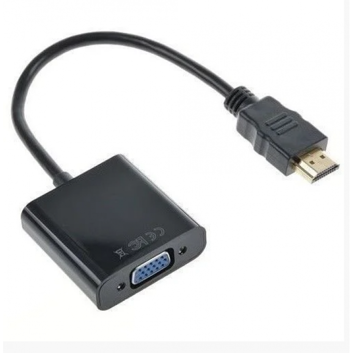 Конвертер видеосигнала HDMI to VGA + аудио Черный - фото 1 - id-p1526281777