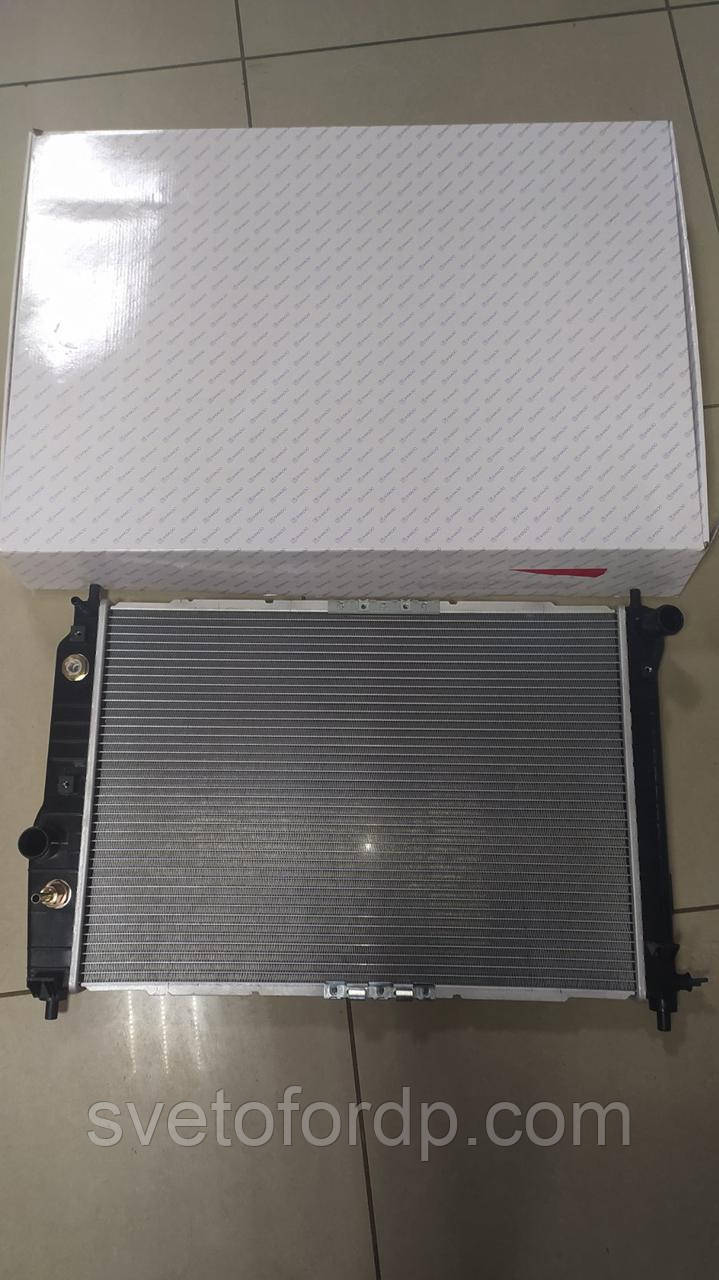 Радіатор охолодження Авео 1.4, 1.6 (АКПП) (H=413; L=600) (паяний) SHIKOO, Корея 96536526BR, фото 1