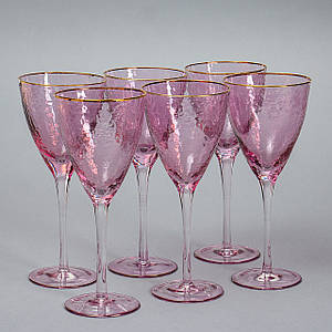 Набір келихів для вина "Рожевий кварц" 6 шт 18434-003