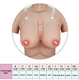 Силіконова накладна груди на бретелях, груди-ексопротез 0,8 кг. Силіконові накладні груди, фото 7