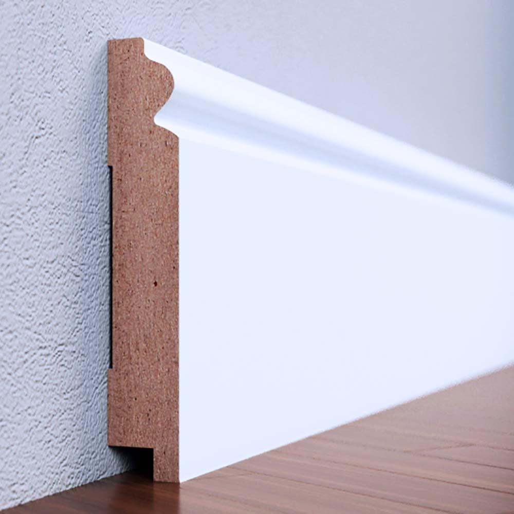 Плінтус МДФ Білий французький розміри 2070x110x16мм, фото 1