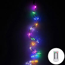 Гірлянда Кінський хвіст 3 м, 17 ниток, 8 режимів, 510Led, USB, пульт ДК, різнобарвна