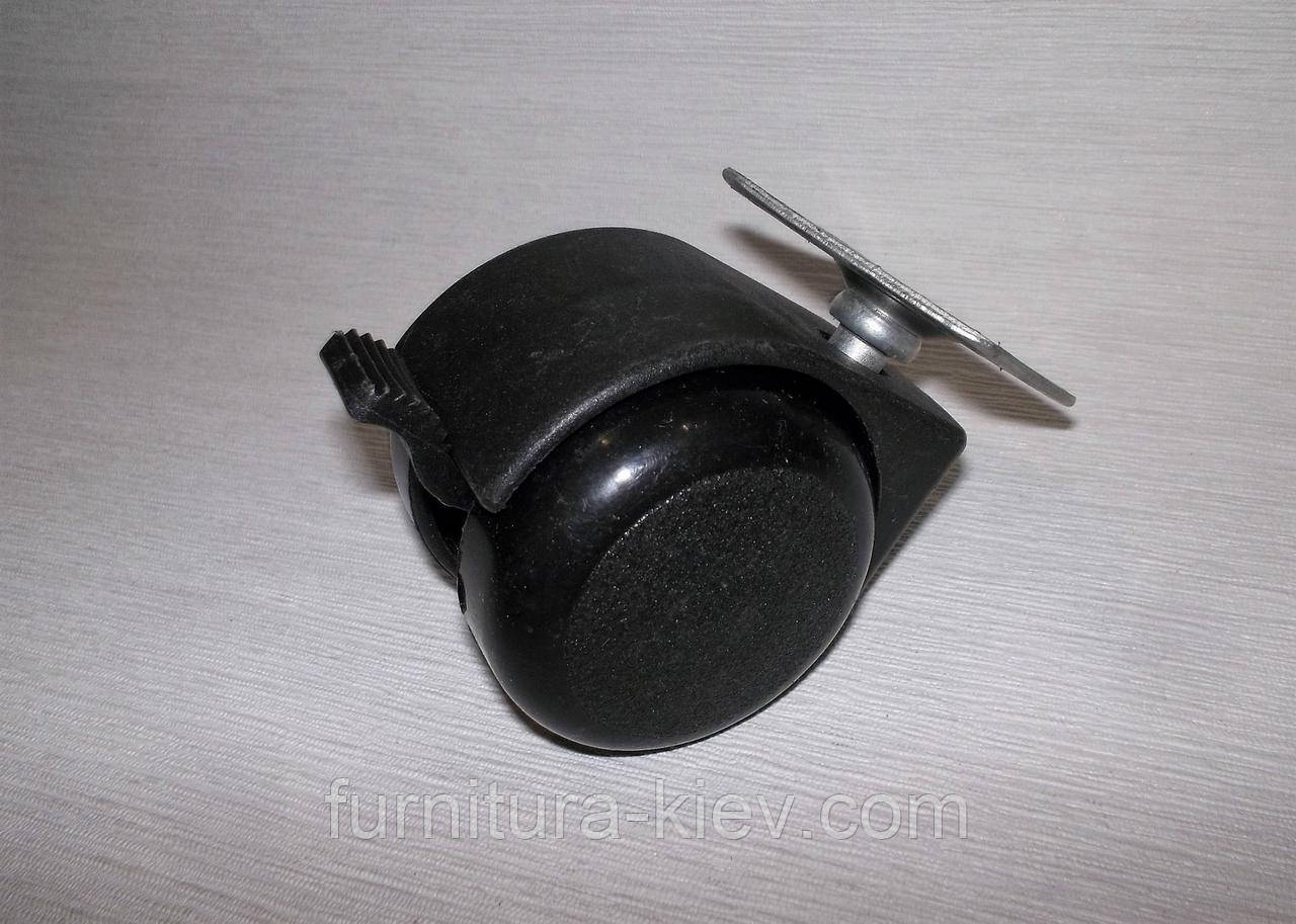 Колесо 50 мм із фіксатором пластик, фото 1