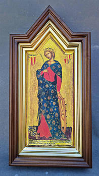 Готичний кіот для ікони з внутрішньою дерев'яною рамою під золото