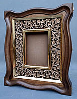 Кіот з внутрішньою дерев'яною різьбленою рамою і позолоченими штапиками, фото 9