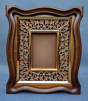 Кіот з внутрішньою дерев'яною різьбленою рамою і позолоченими штапиками, фото 6