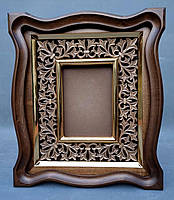 Кіот з внутрішньою дерев'яною різьбленою рамою і позолоченими штапиками, фото 5