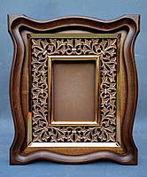 Кіот з внутрішньою дерев'яною різьбленою рамою і позолоченими штапиками, фото 4