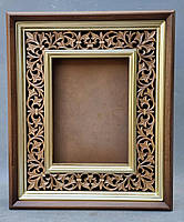 Рівний кіот з внутрішньої різьбленою дерев'яною рамою і штапиками під золото, фото 3