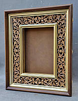 Рівний кіот з внутрішньої різьбленою дерев'яною рамою і штапиками під золото, фото 6