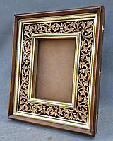 Рівний кіот з внутрішньої різьбленою дерев'яною рамою і штапиками під золото, фото 8