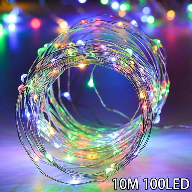Гірлянда роса мідний провід 10 м LED Star Xmas Copper 100 Led Multicolor 220V, фото 1