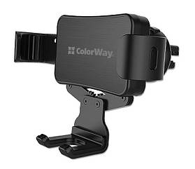 Автотримач СolorWay для смартфону Metallic Gravity Holder-2 Black (код 122344)