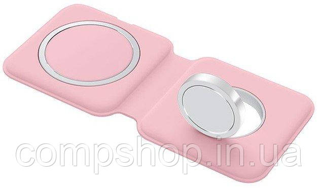 Бездротовий зарядний пристрій ColorWay MagSafe Duo Charger (15W) Pink (CW-CHW32Q-P)  (код 122357), фото 1