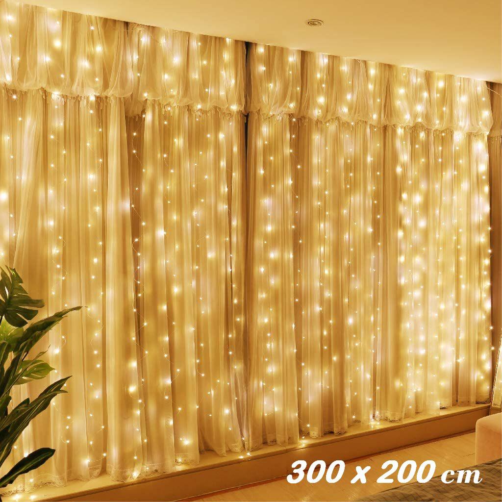 Гірлянда штора водоспад LED Star Curtain Garlang 320 3х2м Warm White, фото 1