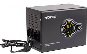 Інвертор Maxxter MX-HI-PSW500-01 з синусоїдальним виходом, регулятором напруги та управління батареєю, 500