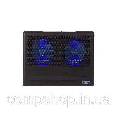 Підставка-охолоджувач RIVACASE 5557 black для ноутбука 17,3" 2 малошумливих вентилятори, живлення від USB, фото 1
