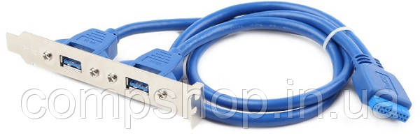Планка 2xUSB3.0 від мат.плати INTERNAL USB3.0 Cablexpert, 45см (CC-USB3-RECEPTACLE) (код 115984)