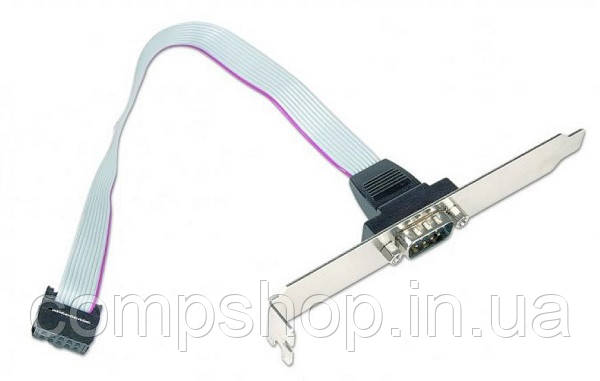 Планка з послідовним портом DB9 Cablexpert, повнопрофільна, 0.25м (CCDB9RECEPTACLE) (код 117572)