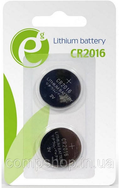 Батарейки CR2016  EnerGenie EG-BA-CR2016-01 Lithium BL (2шт) (код 110285), фото 1