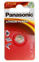 Батарейка CR1220  Panasonic Lithium (1шт) (CR-1220EL/1B) (код 75121)